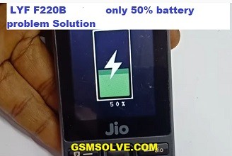 Jio LYF F220B Only 50% Battery charge show